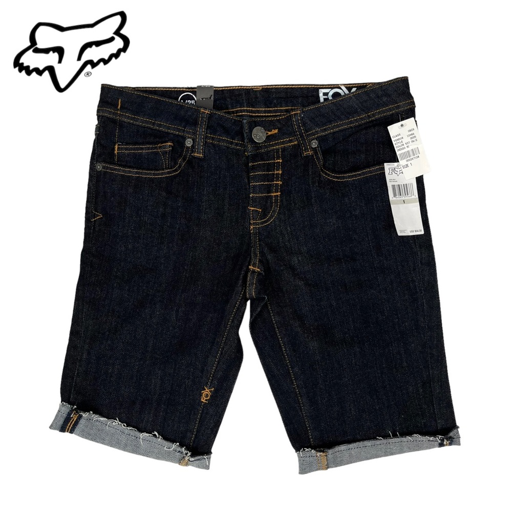 Fox Junior Size‎ 1 Moto Bermuda Shorts Indigo Denim Jorts